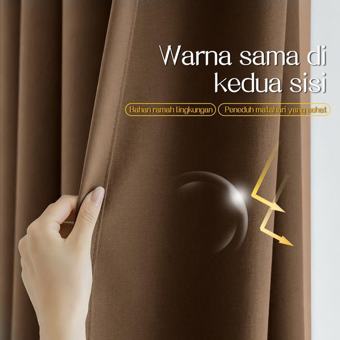 Tirai Jendela Aesthetic Tidak Mudah Kusut Gorden Kolong Dapur Gorden Blackout Kain Tebal Tirai