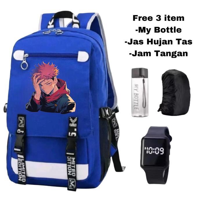 Sale Tas Anime-Tas Karakter Anime-Tas Keren-Tas Sekolah-Tas Ransel-Tas Hitam Merah Biru-Tas Anime