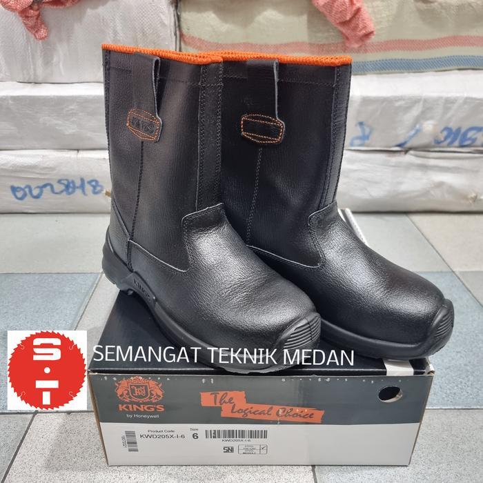 Readyyy Kwd205X Sepatu Safety Boot Polos Hitam King'S Honeywell Kwd 205 X