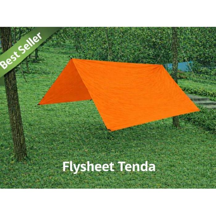 Arei - Flysheet 3X4 Waterproof Tenda Outdoor Bahan Metallic Anti Air Pelindung Cuaca Warna Random