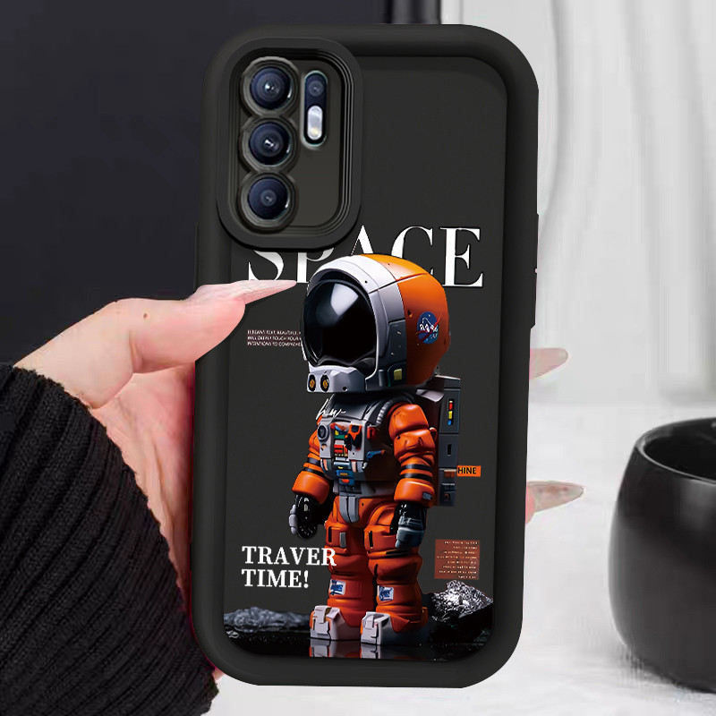 Casing Hp untuk OPPO Reno 6 4G Reno 6 5G Case Astronot NASA Kasing silikon Cesing Bentuk Ombak Softc