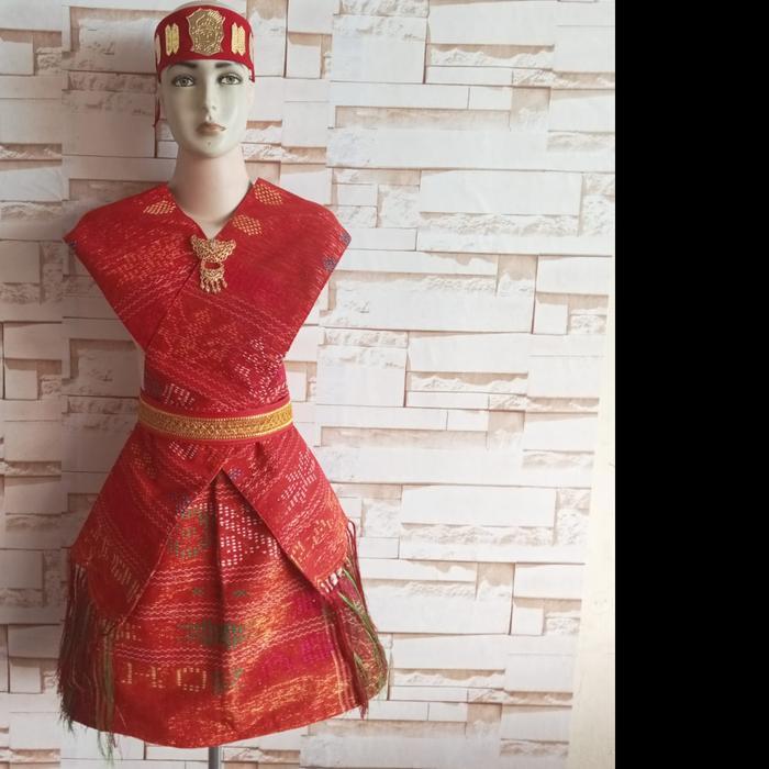 baju adat batak anak - baju adat nasional - paket baju anak batak