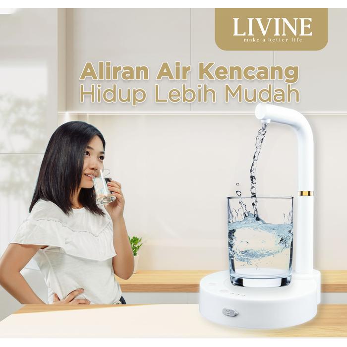 "New" LIVINE 2 in 1 Pompa Galon Electric Pompa Air Galon Pompa Galon Elektrik 1500Mah 2Mode Meja Dan