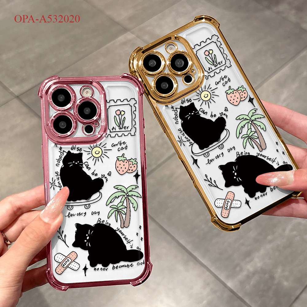 Case Hp Pelindung Untuk OPPO A60 A54 A77S A58 A57 A55 A53 A33 2020 2022 4G Cassing Kesing Phone Soft