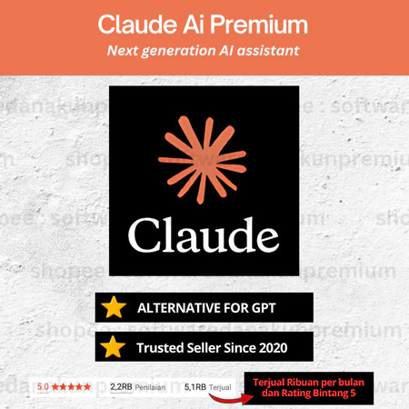 Claude AI Pro Max Termurah Terlaris Promo Best | Software AI Garansi
