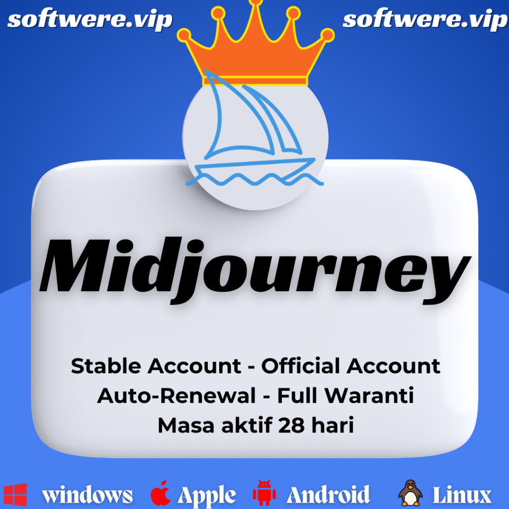 Midjourney Pro 30 Hari Unlimited AI Art Full | Software Resmi Garansi