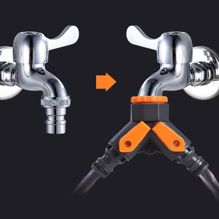 KONEKTOR SAMBUNGAN KERAN CABANG ADAPTOR KONEKTOR KERAN GANDA DISKON