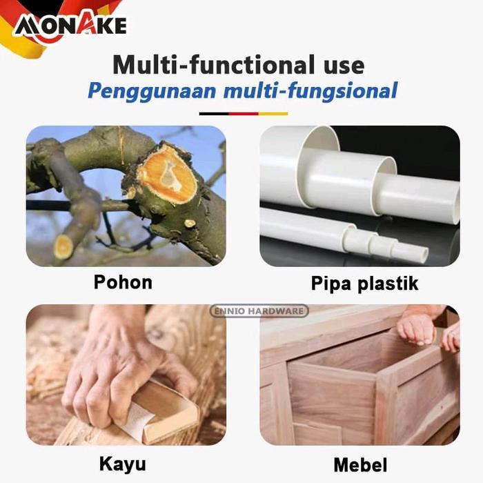 Monake Gergaji Potong Kayu 18Inch Gergaji Tangan Manual Mata Original Germany Tangan Graji Geraji