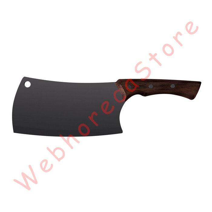 TRAMONTINA CHURRASCO BLACK CLEAVER 7"/ PISAU GOLOK PARANG GAGANG KAYU