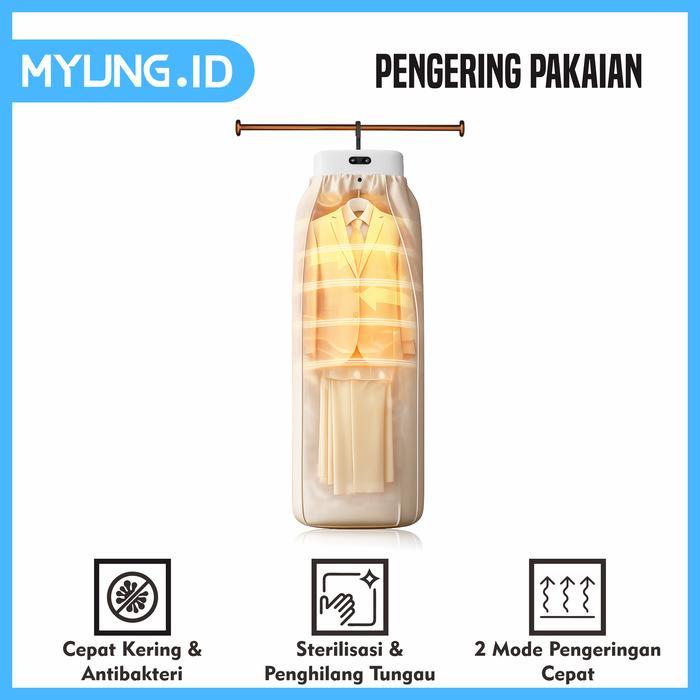 Myung.id Mesin Pengering Pakaian Portabel / Pemanas Pakaian Lipat Elektrik / Pengering Baju Otomatis