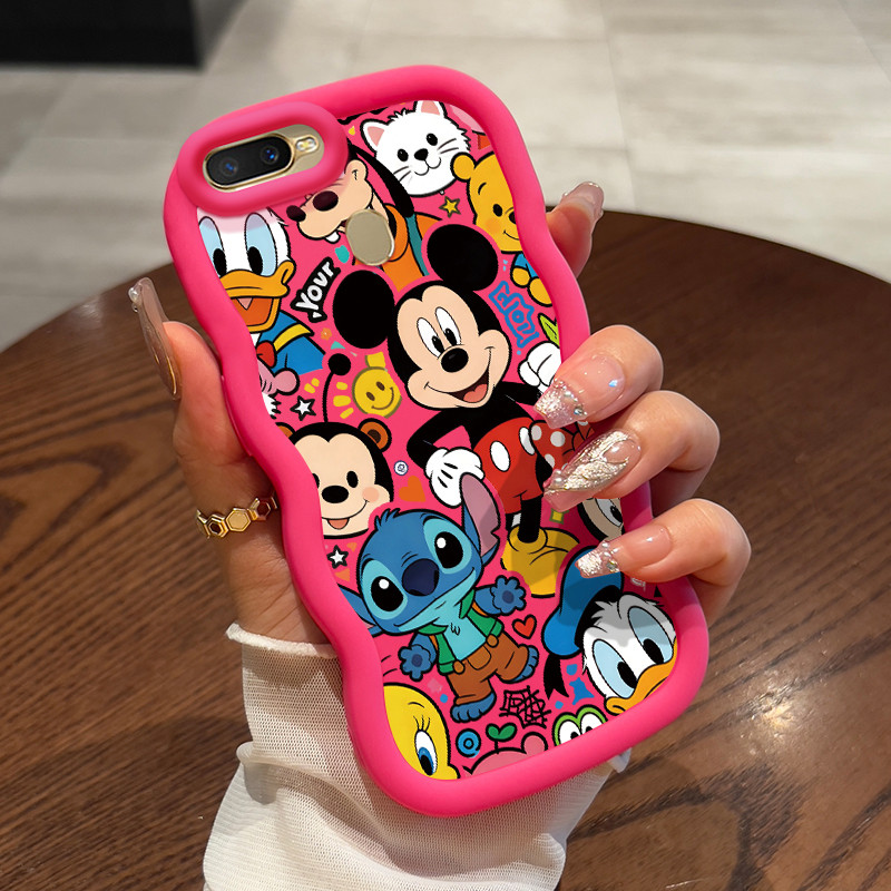 Casing HP Untuk OPPO A7 A5s A12 A12s A11K Case Karakter animasi kartun Kasing Silikon Cesing bingkai