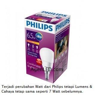 Lampu Bohlam LED Philips warm white/kuning 7 watt 7watt 7w 7 w Bulb