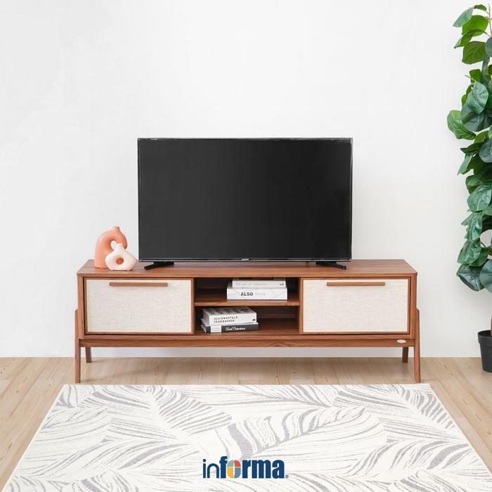 Informa Velton Rak Tv - Cokelat Walnut Meja Televisi Kabinet Tempat Panjang