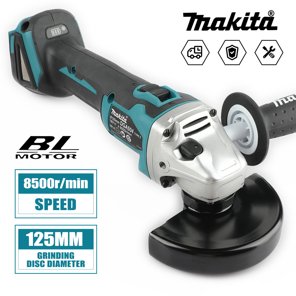 Makita DGA504 18V Brushless Lithium Electric Angle Grinder Rechargeable Polishing Machine Cutting