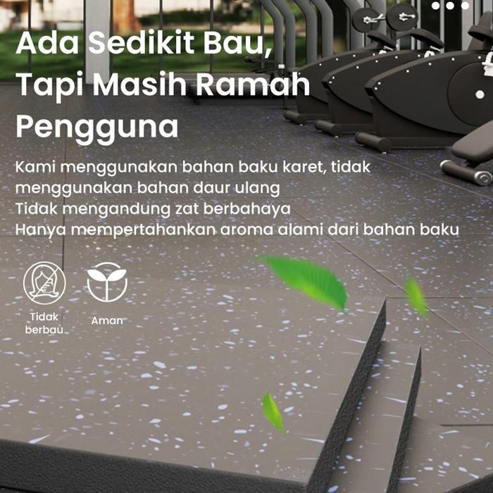Gym Rubber Floor Mat Matras Karet Eva 50X50 Matras Evamat Olahraga Gym Mudah Dibersihkan Waterproof