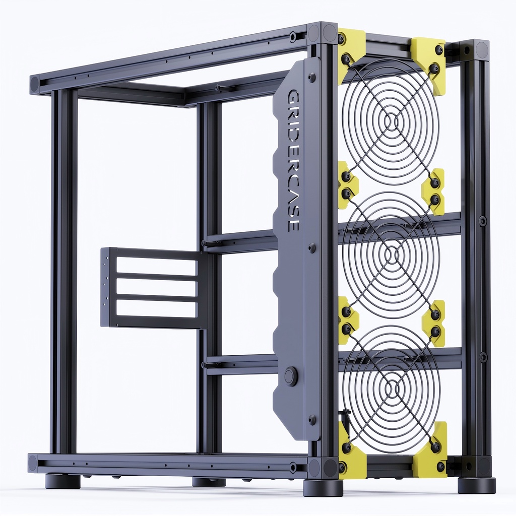 Veddha Beta V2 Open Frame Aluminum PC Case ATX DIY Mining Rig Chassis Water Cooling Gaming Computer