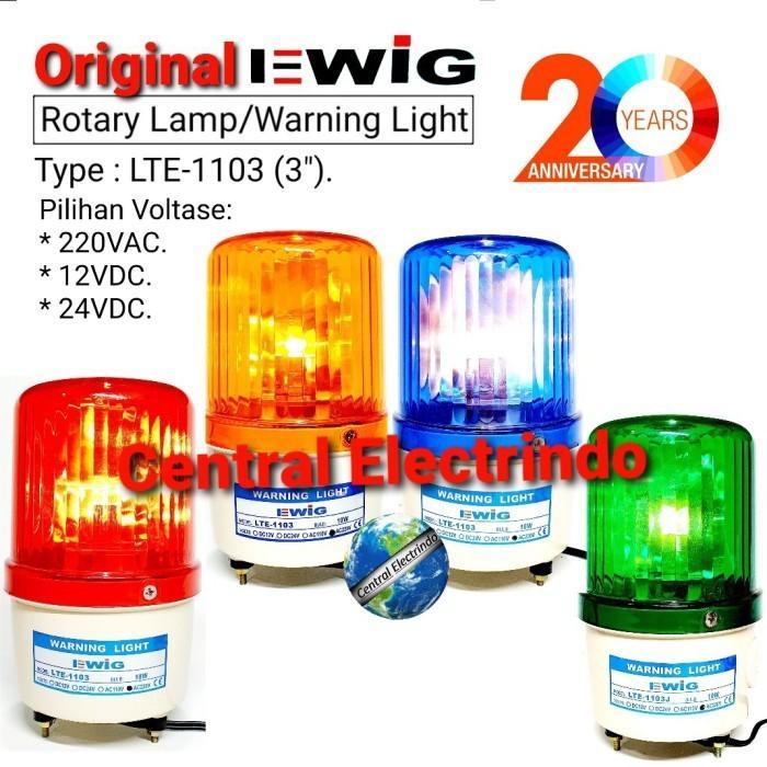 WARNING LIGHT/ROTARY LAMP EWIG LTE1103 (3")
