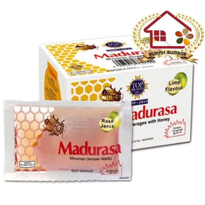 (1 Box x 12 pcs) MADURASA Madu Murni Sachet Honey Syrup Sirup