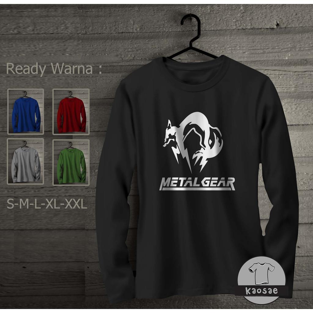 Kaos METAL GEAR LOGO Tangan Panjang Kaos Distro