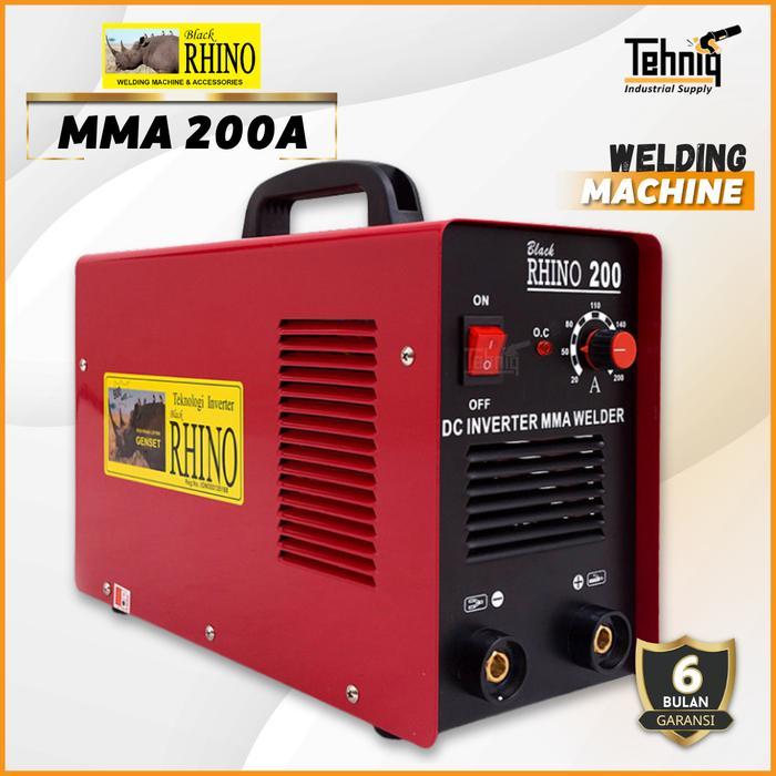 Rhino MMA 200 A Mesin Las Listrik - Trafo Las Inverter 200 Ampere 900 Watt