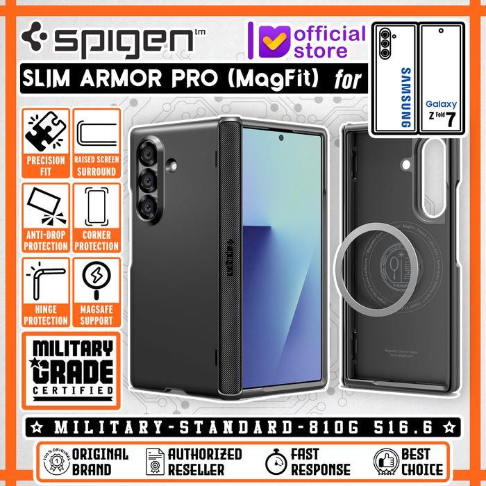 SPIGEN for Samsung Galaxy Z Fold 7 Fold7 Case, Slim Armor Pro MagFit [Hinge Protection] [Fast