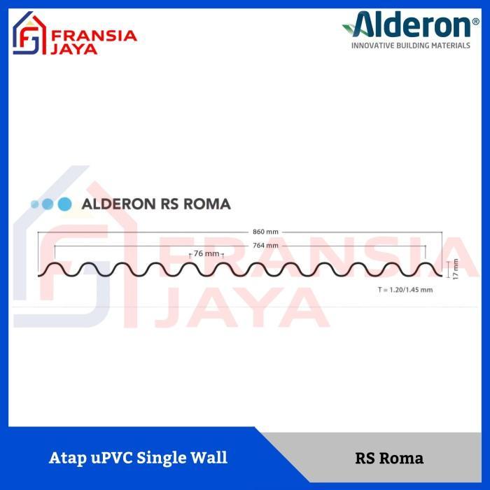 Alderon RS Roma 4 Meter Atap Genteng uPVC Plastik Tebal Panjang Kualitas Premium