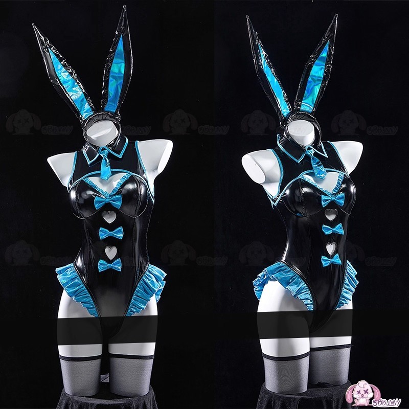 Sexy Rabbit Hol Fufu Mikkuu Cosplay Costume Wig Bunny Girl Black Rabbit Fan Anime Outfit Hallowmas