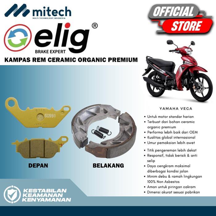 Elig Kampas Rem Depan & Belakang Yamaha Vega - Scm-Y14B & Em049