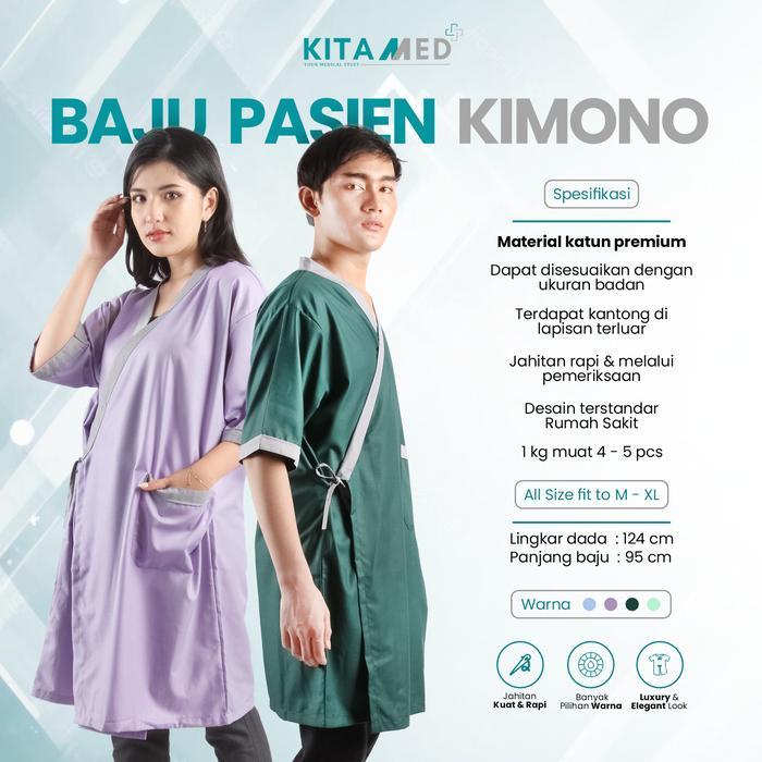 Onemed Medika - Baju Pasien Rawat Inap Unisex Kimono Rumah Sakit Pria Wanita