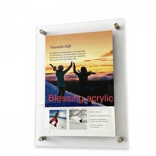 AKRILIK FRAME DISPLAY BINGKAI POSTER BERKUALITAS UKURAN A1 90x66cm 6 BAUT NM *