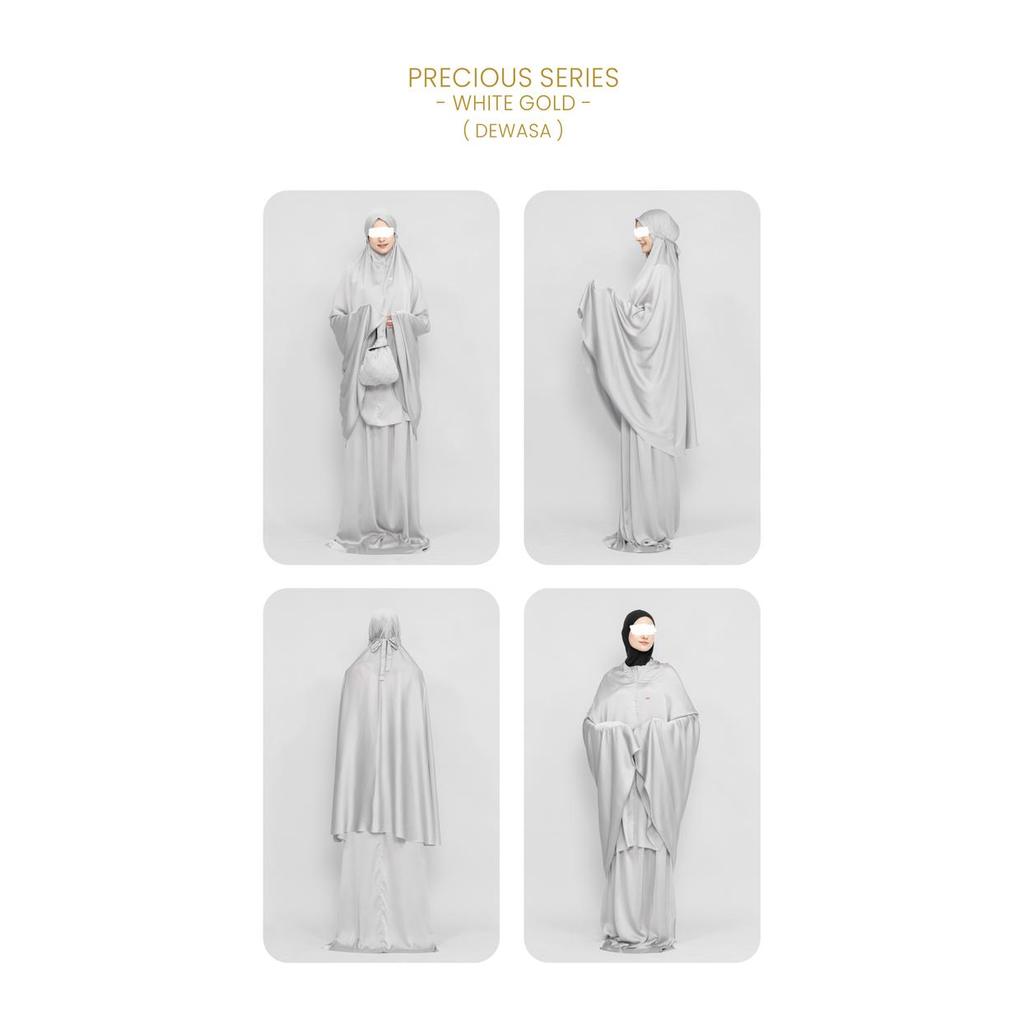 MUKENA PRECIOUS SERIES (ADULT / TEEN / CHILD PRAYER SET) - Mukena Atas Bawah - Mukena Armani Silk - 