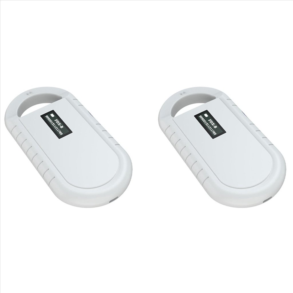 2X RFID Reader Pet Microchip Scanner Handheld Animal Chip Reader Portable RFID Reader Supports For