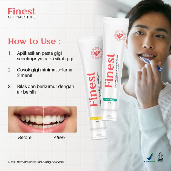 Ready Finest Toothpaste 90 Gr Pasta Gigi Premium Nano Hydroxyapatite #Gratisongkir