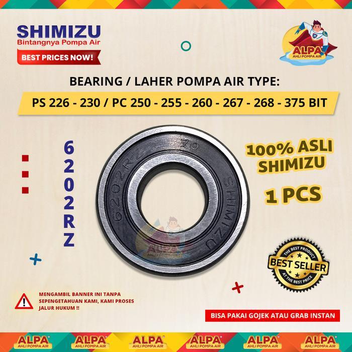 Bearing / Laher SHIMIZU ASLI 6202RZ (Tutup Karet) *