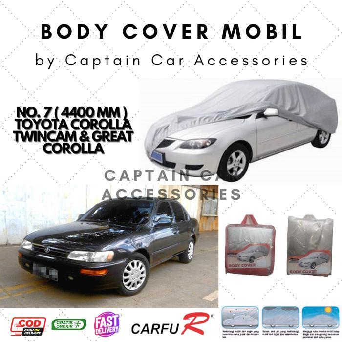 Body Cover Sarung Mobil Sedan No. 7 Toyota All New Great Corolla Twincam Aksesoris Mobil Eksterior