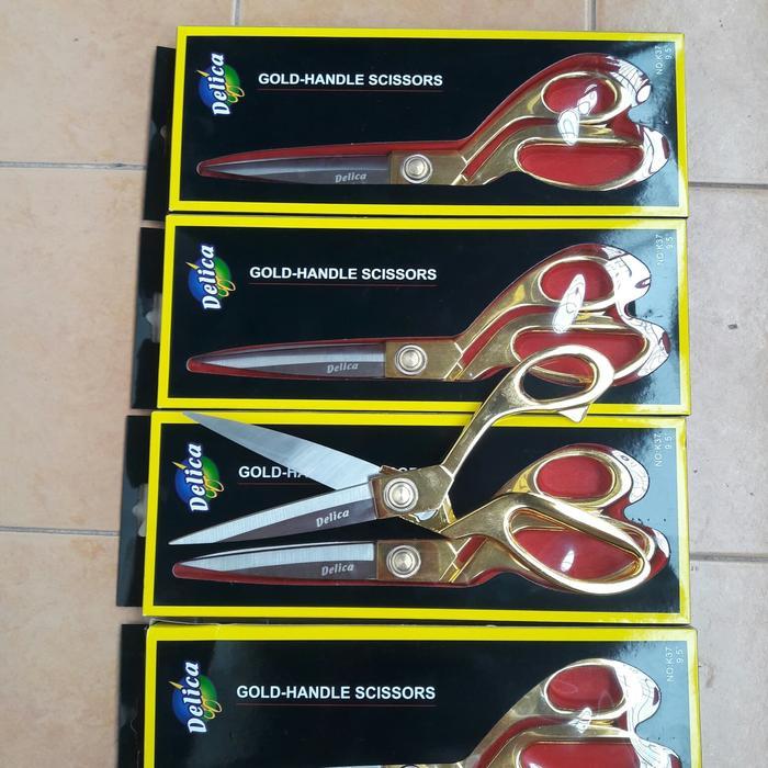 delica gunting kain warna gold