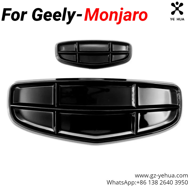For GEELY Monjaro Manjaro KX11 ABS Logo Sticker Black Badge Emblem Racing Grill Hood Styling
