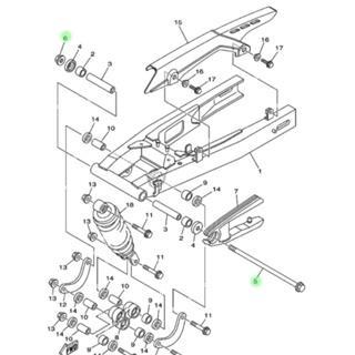 AS RODA DEPAN BELAKANG AS SASIS FRAME KERANGKA SWING AREM VIXION 150 V XION OLD LAMA 2007 - 2011 ORI