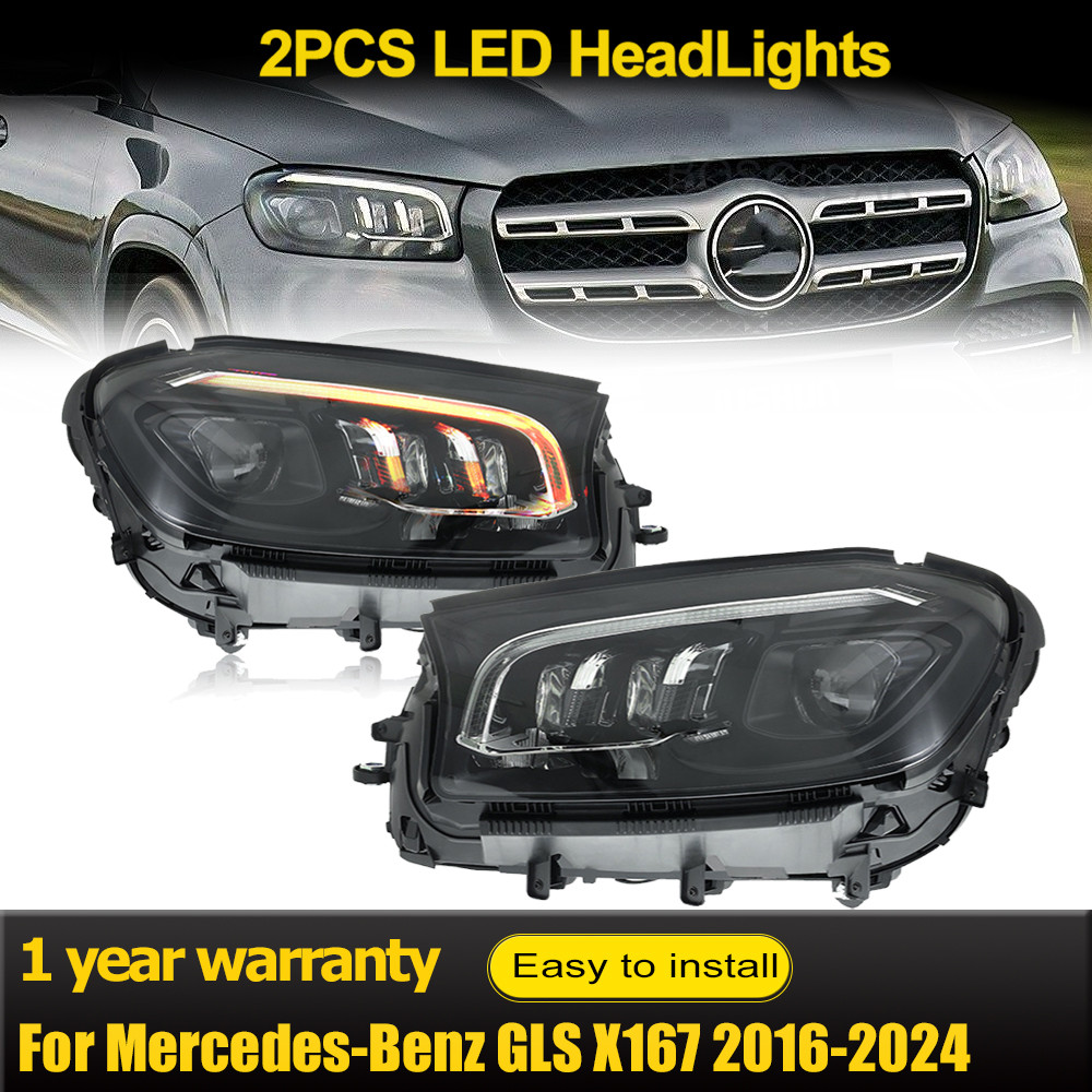 Headlight Assembly For Benz GLS X167 GLS350 GLS450 GLS400 500 GLS63 2020-2024 Matrix Led Lens