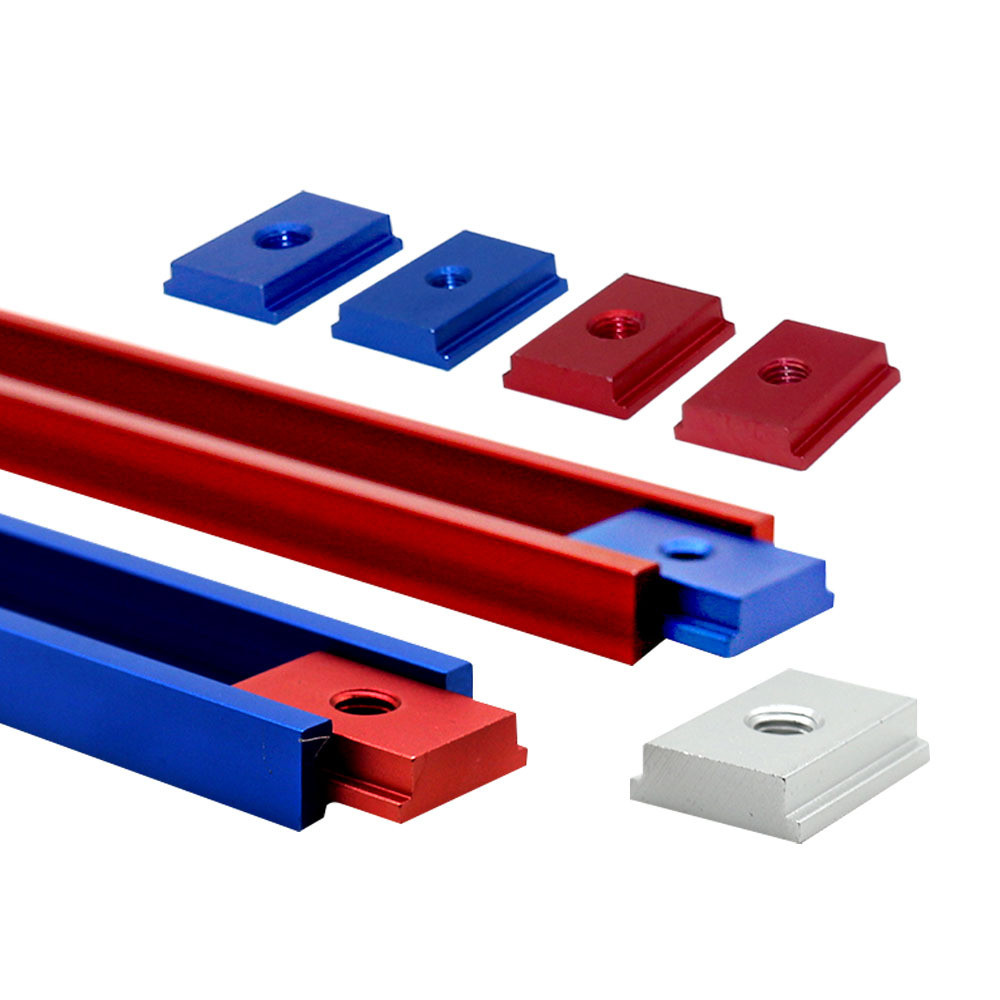T-Slider For M6 M8 T Slot Nut T-track Slider T Block Square Nuts Aluminum Alloy For Woodworking Jigs