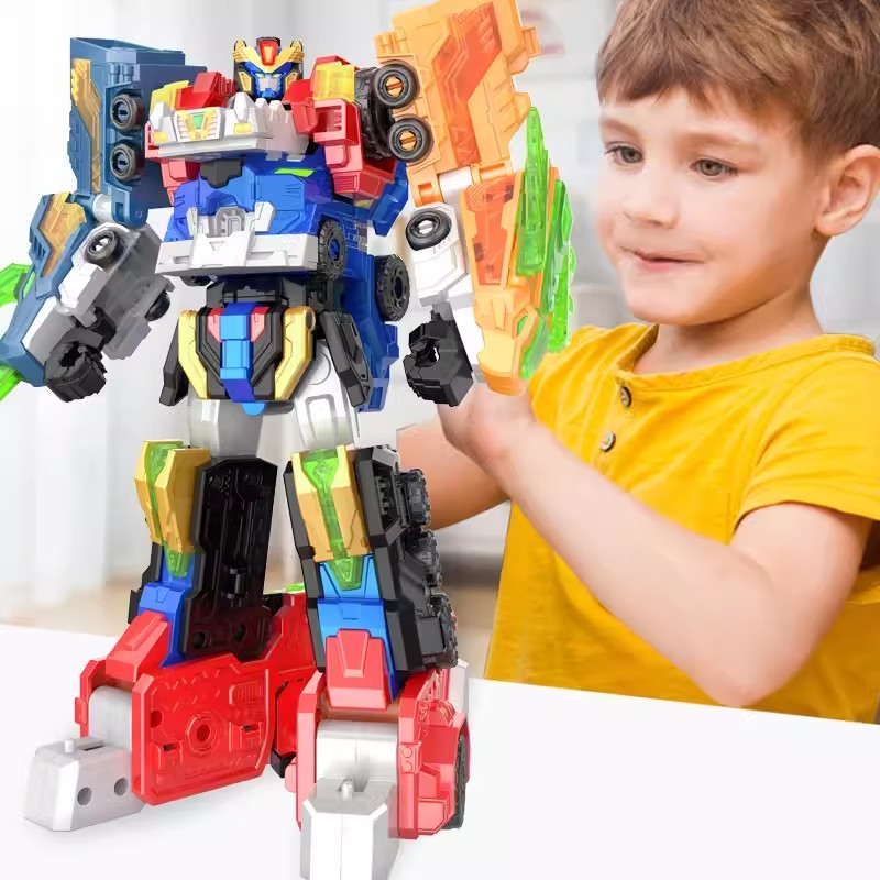 New 5 in 1 Mini Force 5 Super Energy Mecha Transform Combined Robot Action Figures Vehicle MiniForce