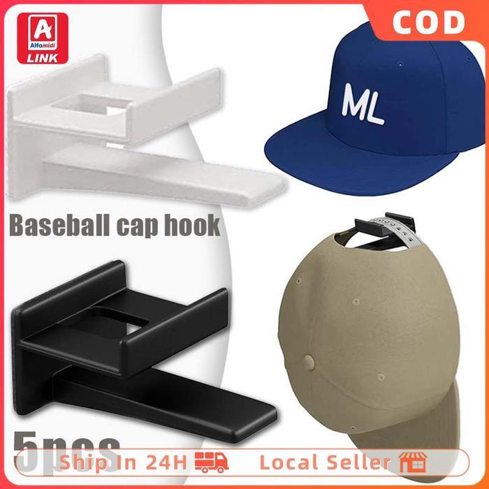 5Pcs Rak Gantung Topi Tempat Topi Gantung Tempat Gantungan Topi Dinding Perekat