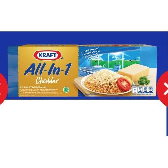 Keju Kraft Cheddar All-in-1 2kg - Keju Kraft