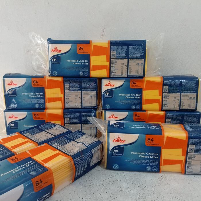 (1 pack 84 slice) Anchor cheddar cheese slice orange anchor red cheddar keju slice burger keju slice