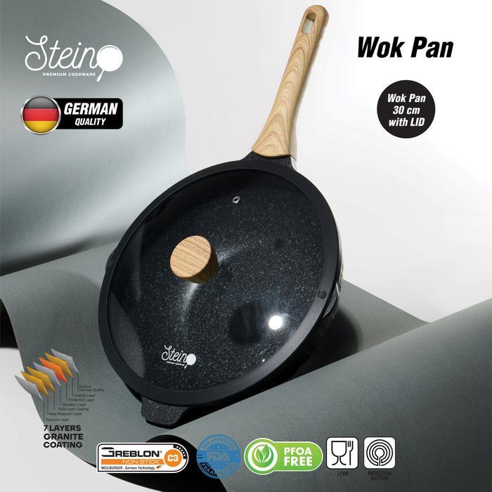 Promo Stein Cookware Diamond 2 Wok Pan Wajan Anti Lengket 30Cm + Tutup