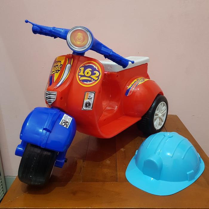Mainan Motor Dorong - Mainan Sepeda Motor Vespa Anak