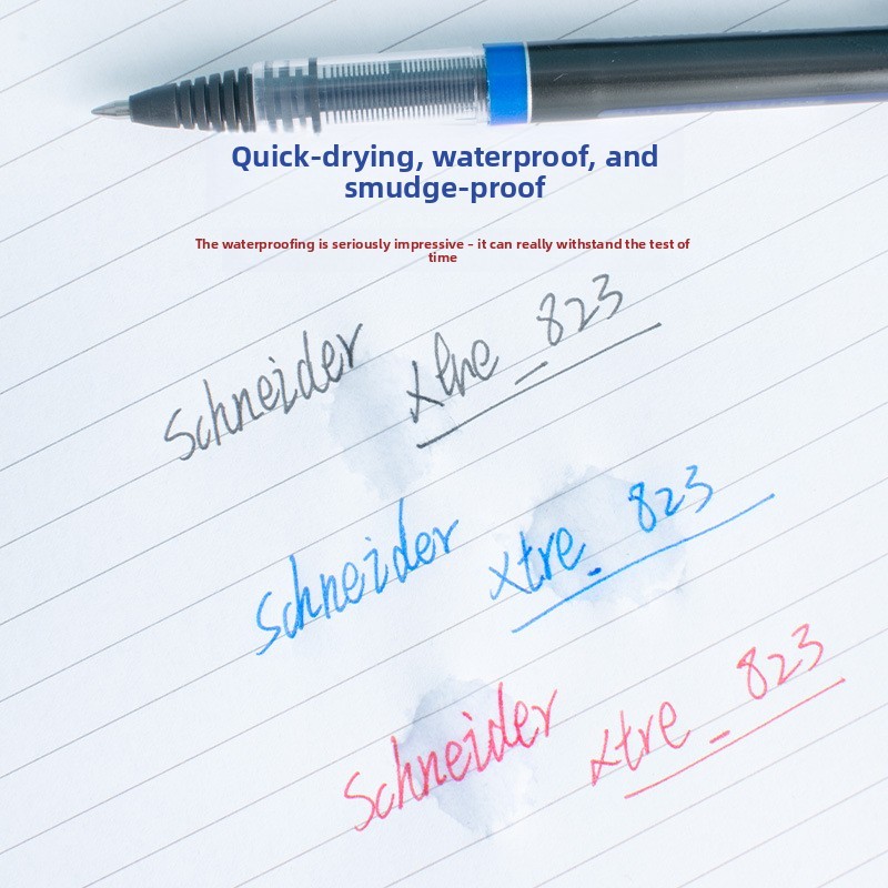 1 Piece Schneider 823 Roller Ball Gel Ink Pen, Straight Liquid-based Neutral Pen, Student Exam