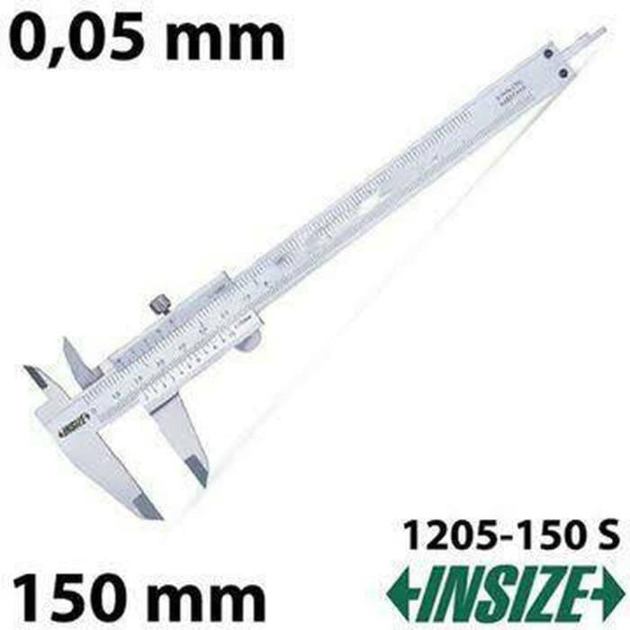 Insize 1205-150S Vernier Caliper 6" 150Mm Sigmat Jangka Sorong #Gratisongkir