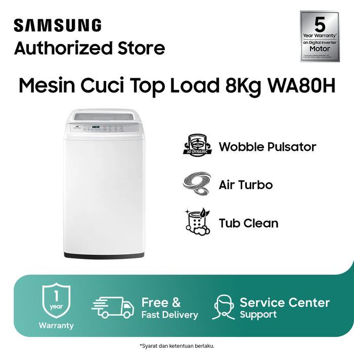 Samsung Mesin Cuci Top Loading Wobble Pulsator 8 Kg - WA80H4200SW