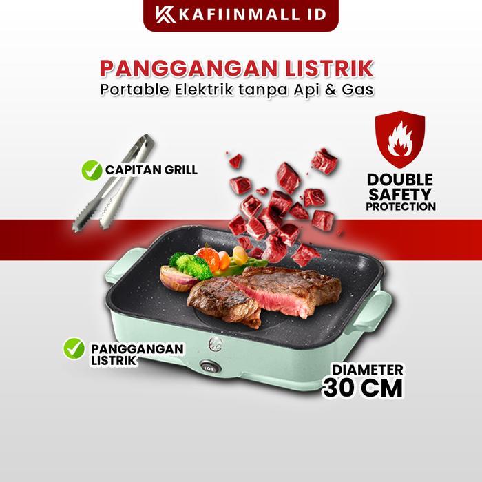 Kafiinmal Panggangan Multifungsi Bbq Elektrik Low Watt 300-600 Watt Panci Listrik Pemanggang Grill